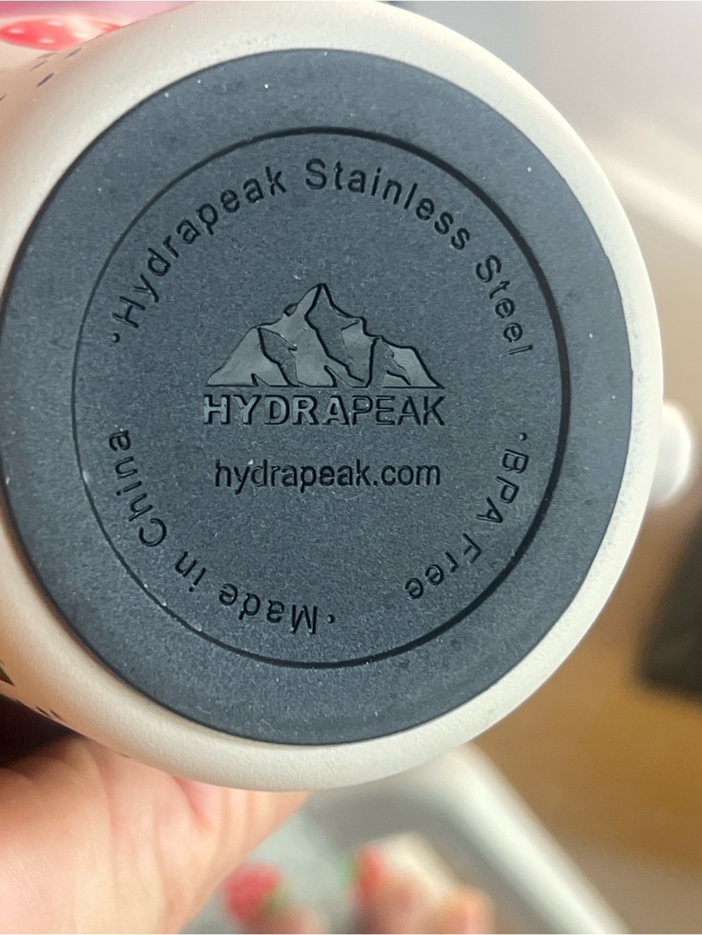 Hydrapeak Strawberry Print White Travel Mug with Handle new 40 onz - Picture 8 of 11